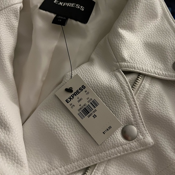 Express white leather jacket - Picture 2 of 4